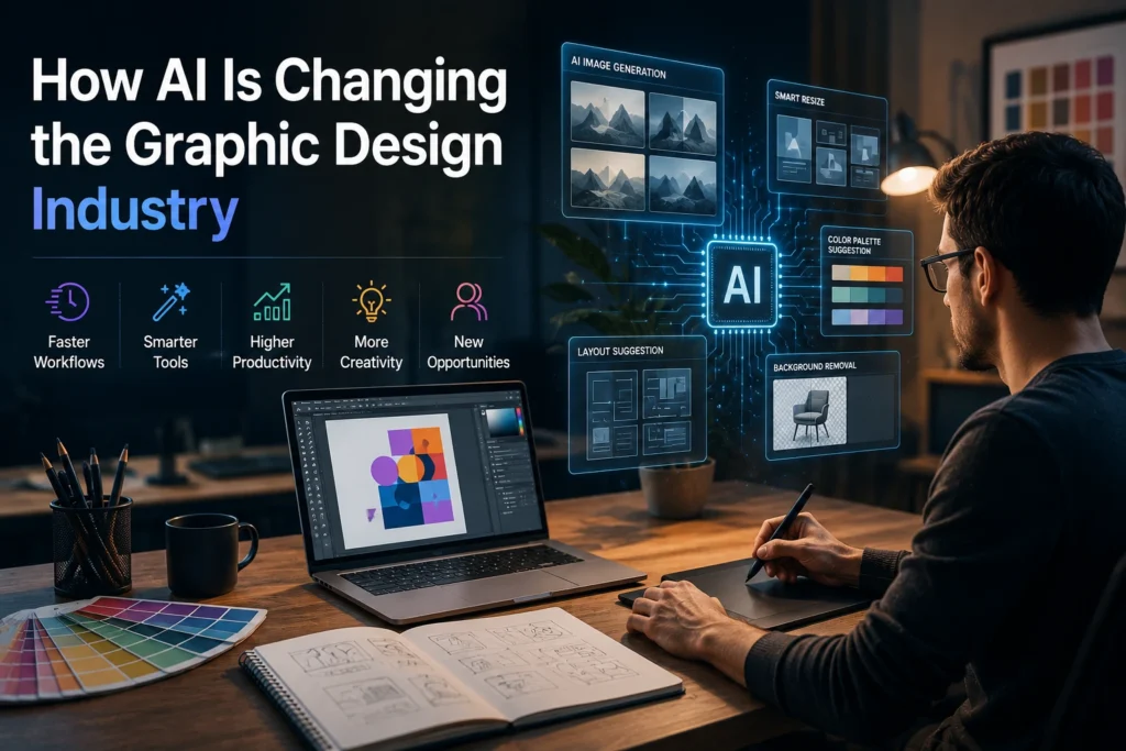 How AI is changing the graphic design industry with image generation, smart resize, and color tools