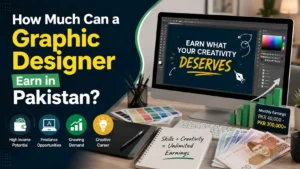 Graphic designer salary in Pakistan showing earning potential, freelance opportunities, and career growth.