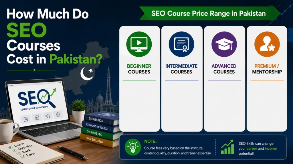 SEO course cost and online learning in Pakistan